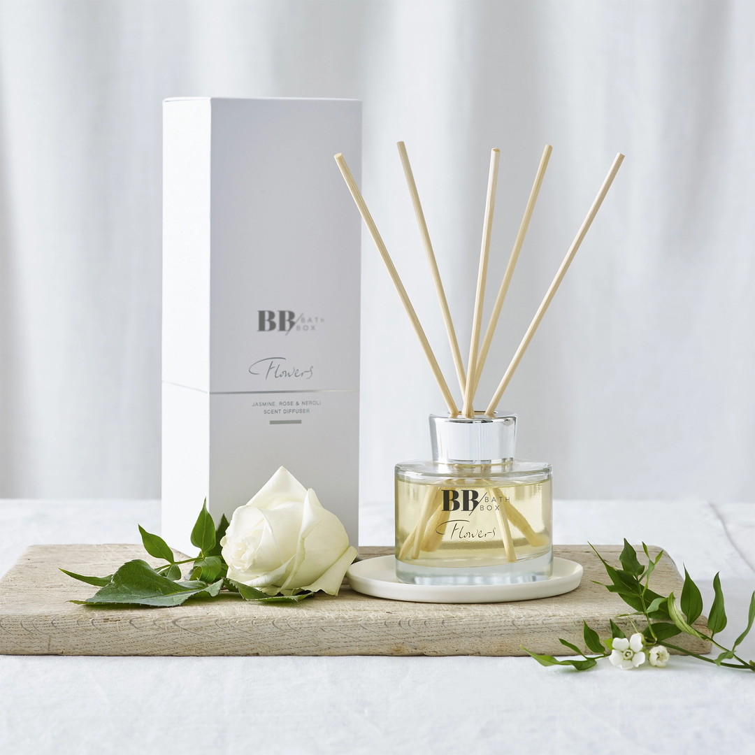 Flowers Bambu Çubuklu Oda Kokusu — Yasemin, Gül & Neroli, Reed Diffuser 120 ml