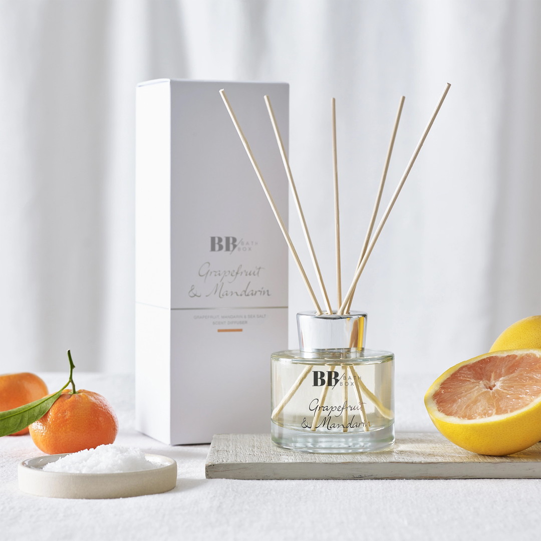 Grapefruit & Mandarin Bambu Çubuklu Oda Kokusu — Greyfurt & Mandalina, Reed Diffuser 120 ml