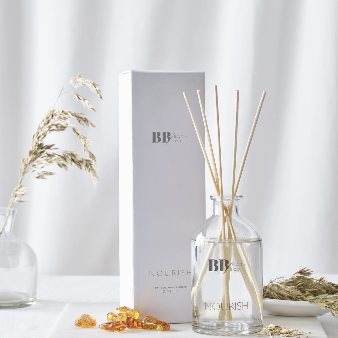 Nourish Bambu Çubuklu Oda Kokusu — Yulaf, Bergamot & Amber, Reed Diffuser 100 ml