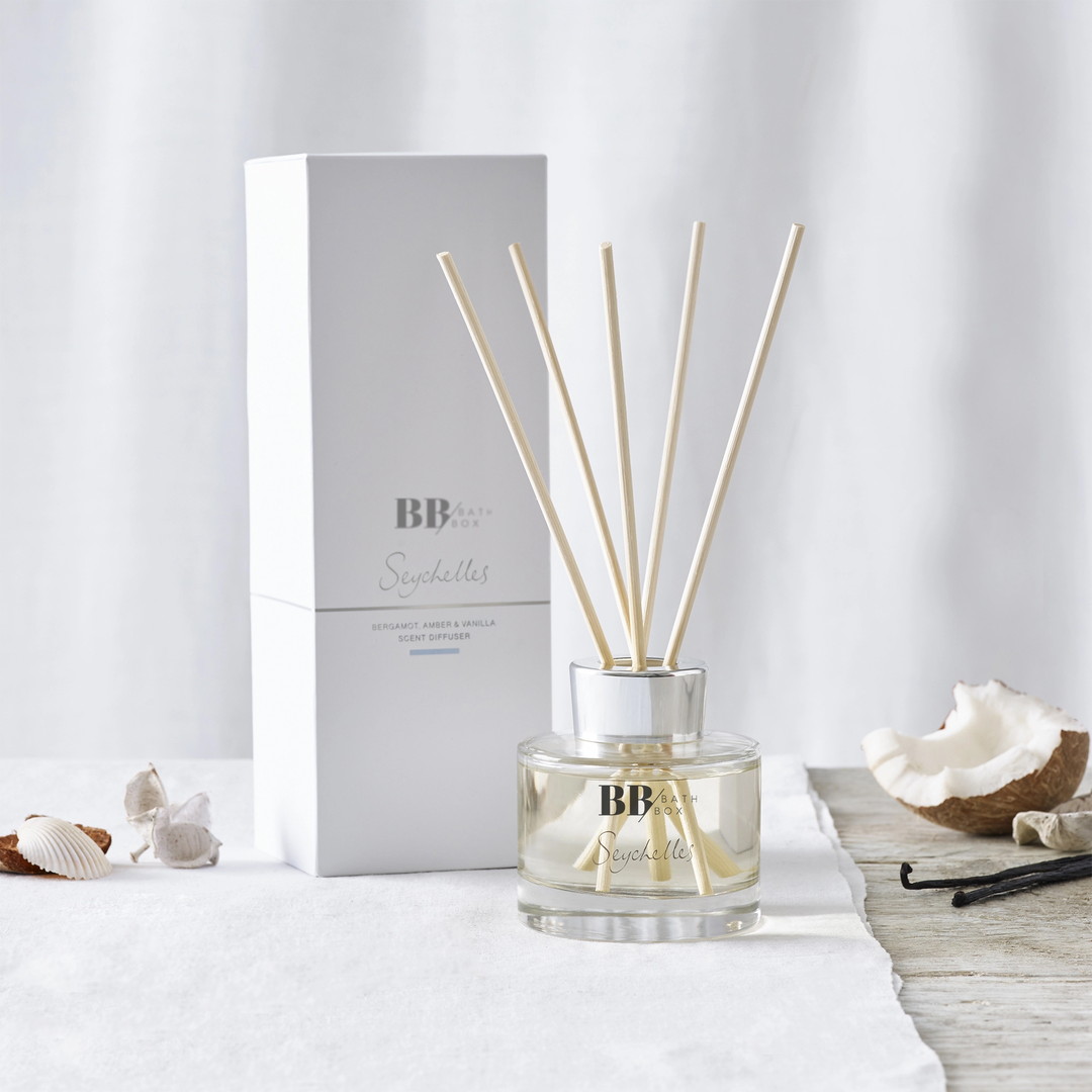 Seychelles Bambu Çubuklu Oda Kokusu — Bergamot, Amber & Vanilya, Reed Diffuser 120 ml
