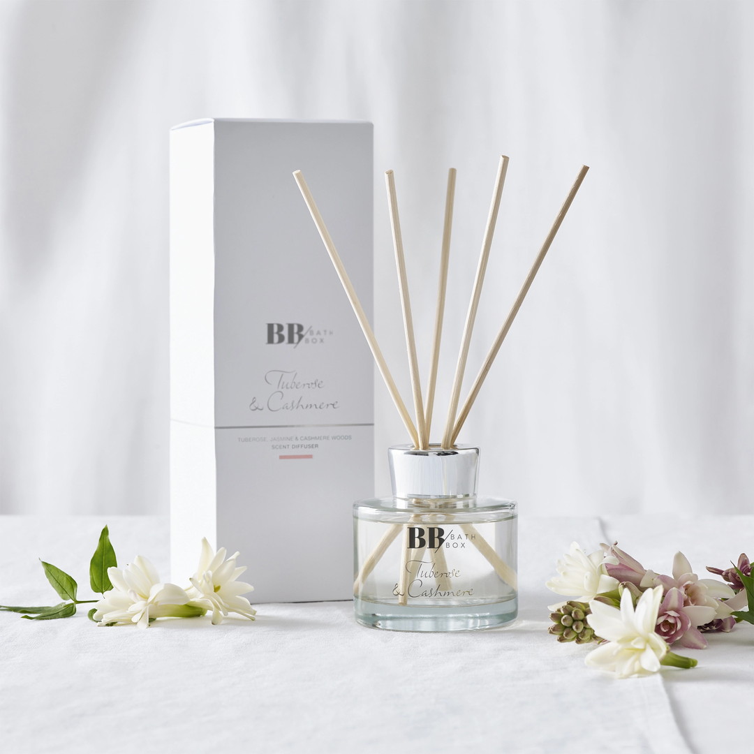 Tuberose & Cashmere Bambu Çubuklu Oda Kokusu — Sümbül & Kaşmir, Reed Diffuser 120 ml