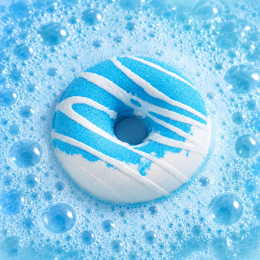 Okyanus Kokulu Donut Banyo Topu — Nem Bombası, Jakuzi & Küvet Topu, 150 gr