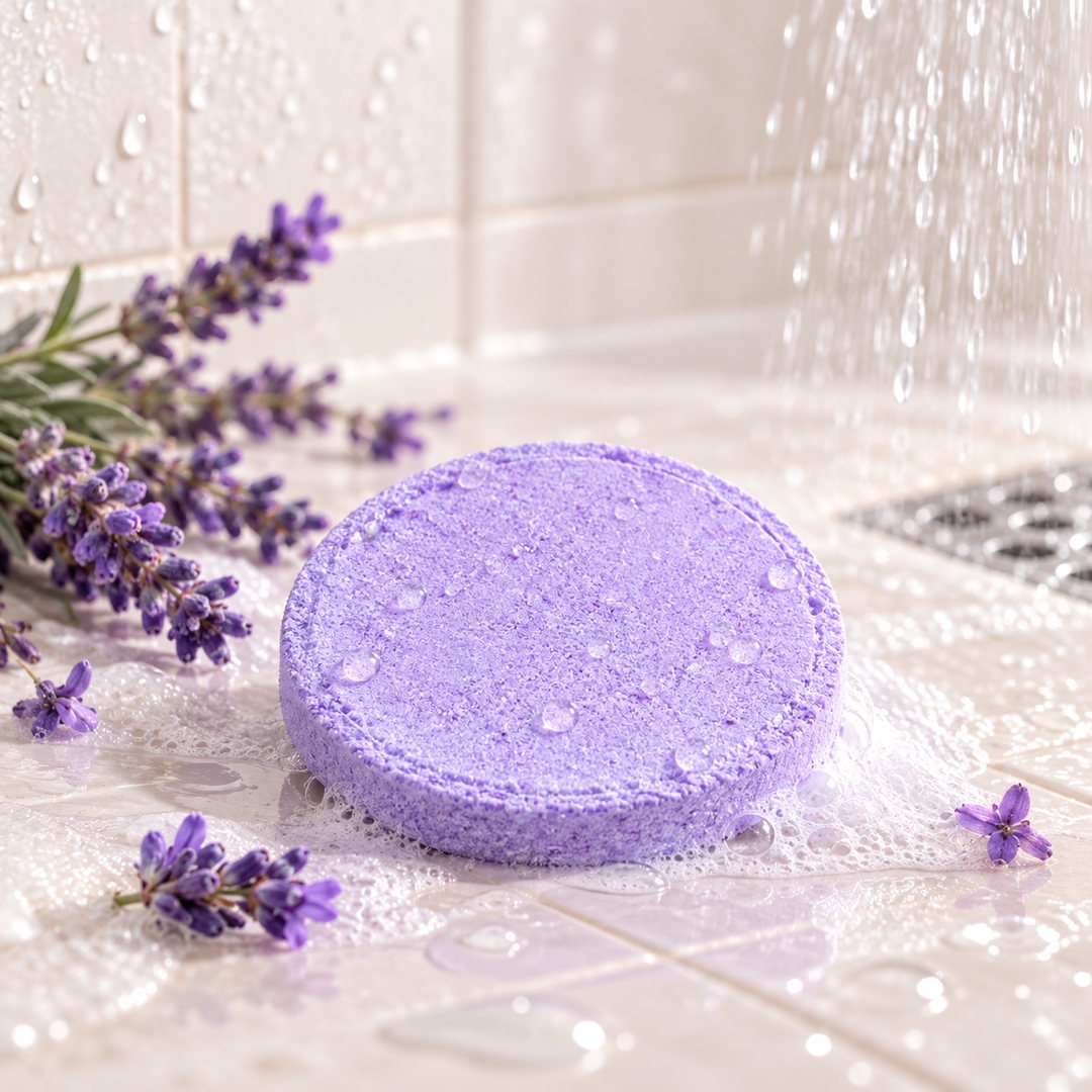 Lavanta Duş Tableti — Aromaterapi Buhar Tableti, Shower Steamer, 80 gr